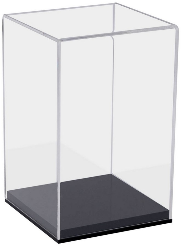 HMF Vitrine elegante Acryl Vitrine, Ausstellungskasten für Sammelstücke Schaukasten für Modellautos, Figuren, 14 x 14 x 22 cm, transparent Bild 1