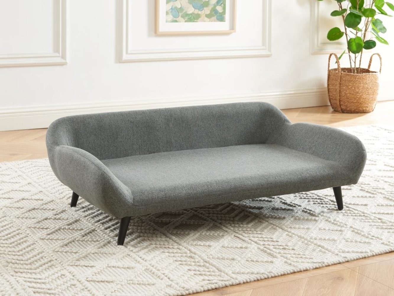 Vente-unique - Tiersofa - 99x61 cm - Stoff & Metall - Grau - ZOLIA Bild 1