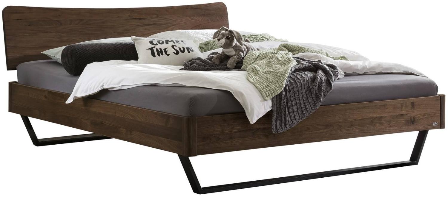Hasena Lounge Tresali 140x210 Nussbaum, geölt - Fusshöhe 20 cm Massivholzbett Bild 1