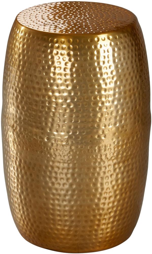 Wohnling Beistelltisch PADRO 30 x 49,5 x 30 cm Aluminium Dekotisch orientalisch rund Bild 1
