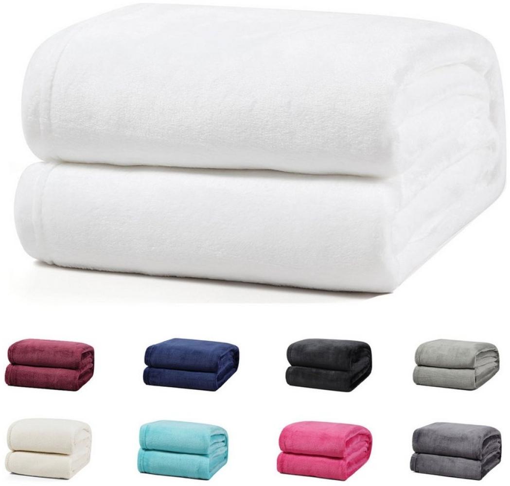 Wohndecke Luxury Kuscheldecke, 150x200 cm, 220x240 cm, 230x270 cm, Buymax, super weiche Fleece-Tagesdecke, Sofadecke Bild 1