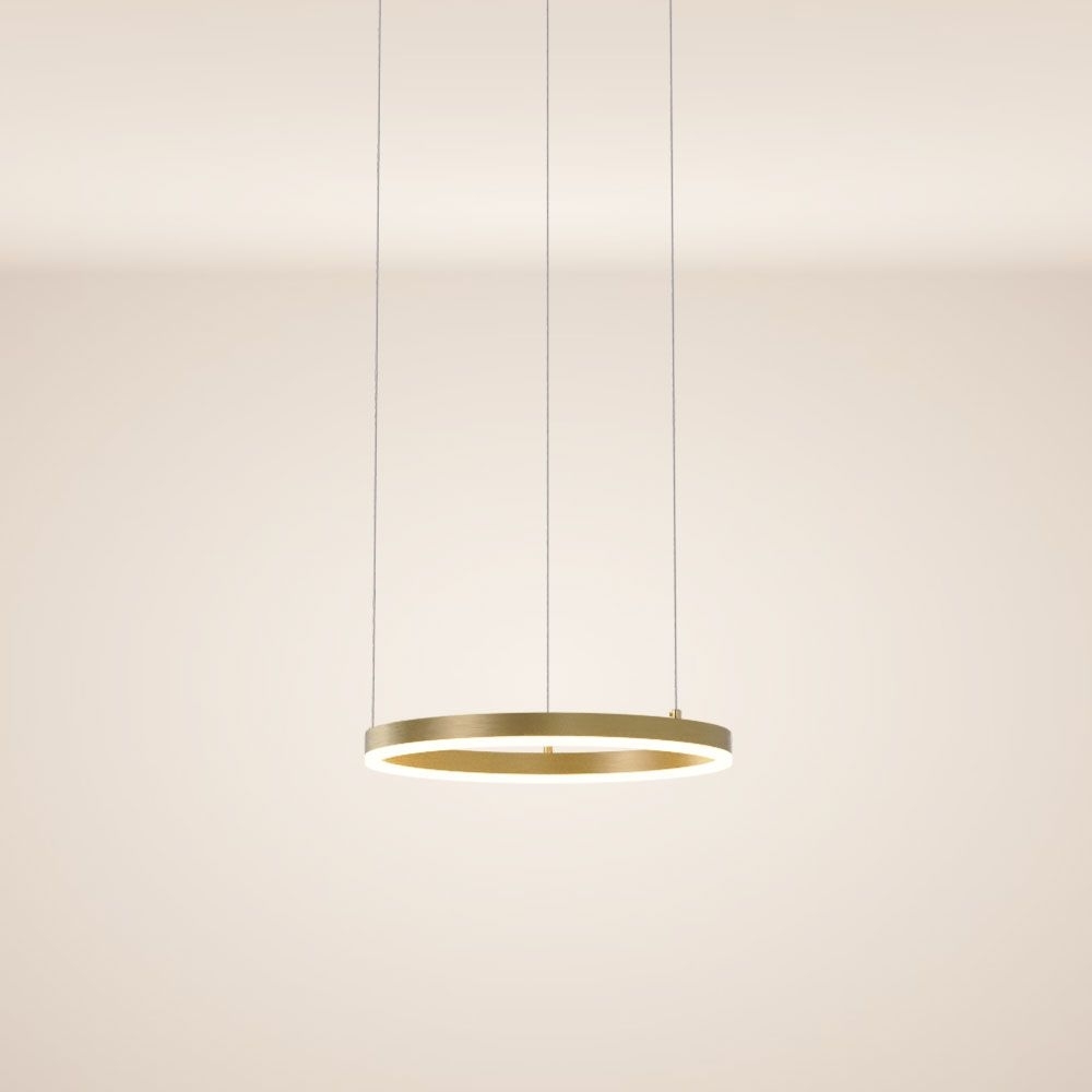 s.luce LED Ring Pendelleuchte Ø 40cm Gold Bild 1