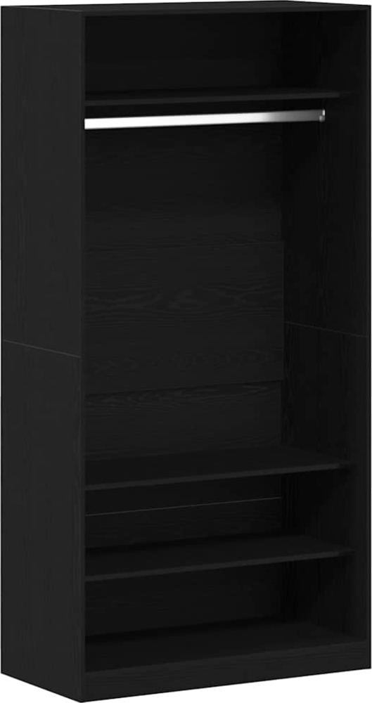 vidaXL Kleiderschrank mit Regal Schwarz Eichen-Optik 100 x 50 x 200 cm 3329297 Bild 1