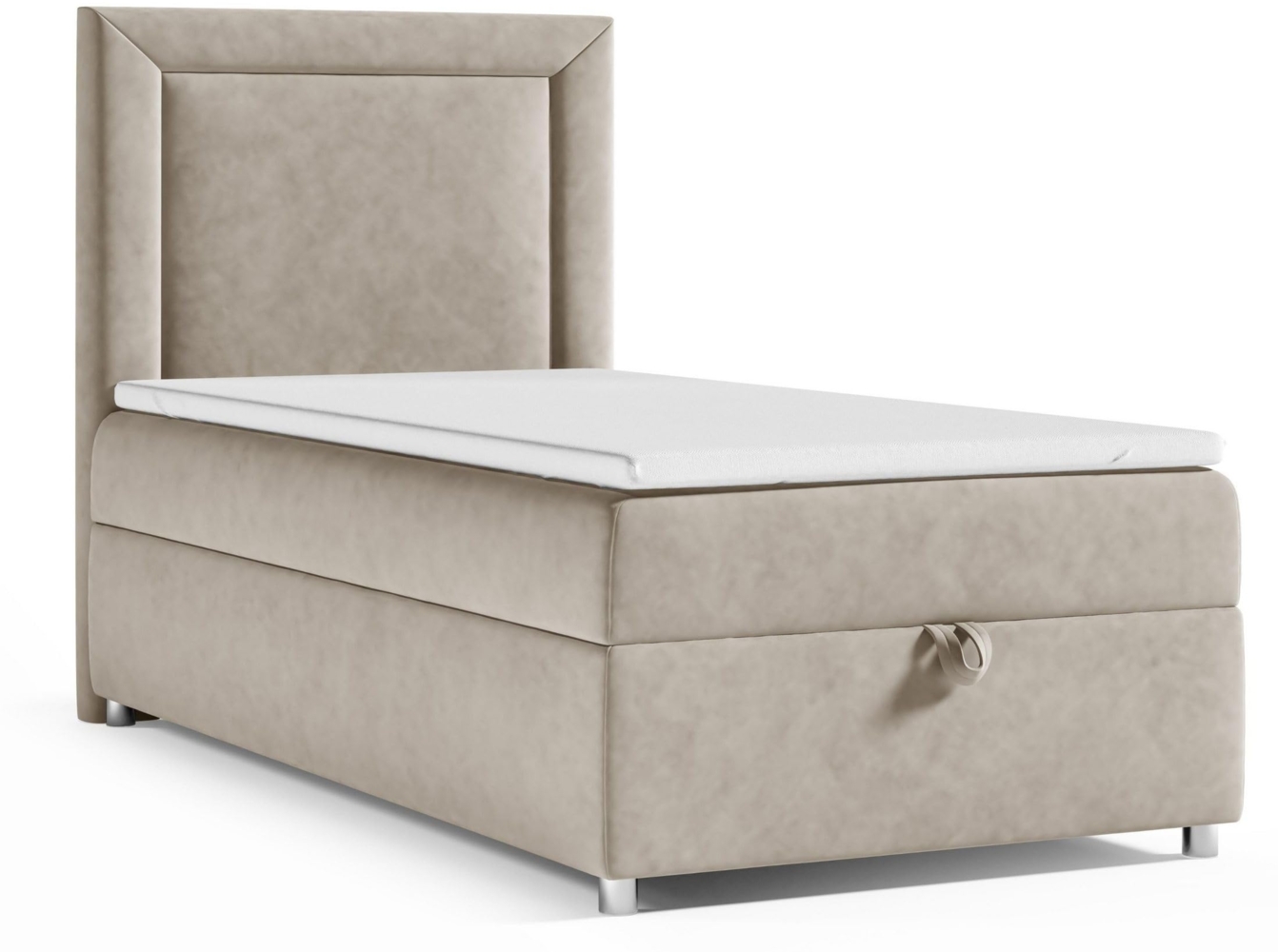 Best for Home Boxspringbett K3 SINGLE mit Bettkasten mit Lieferung (Beige 70x200) Bild 1