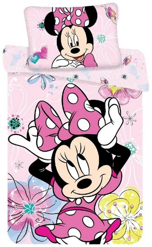 Disney Kinderbettwäsche Disney Bettwäsche Set Minnie Butterfly Baby, Renforcé, 2 teilig, 100% Baumwolle Bild 1