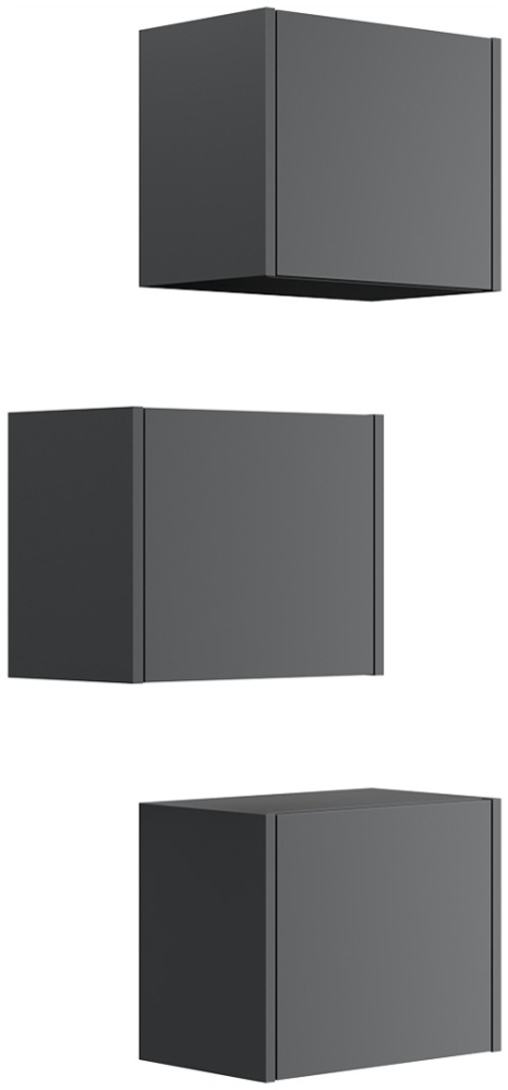 3er Set Badschränke Taifun - variable Montage - kreatives Bad grafit : Grafit Bild 1