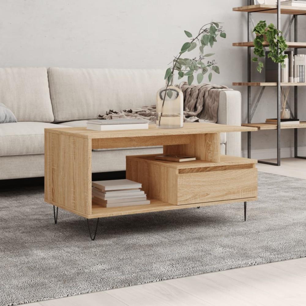 vidaXL Couchtisch Sonoma-Eiche 90x49x45 cm Holzwerkstoff 831023 Bild 1