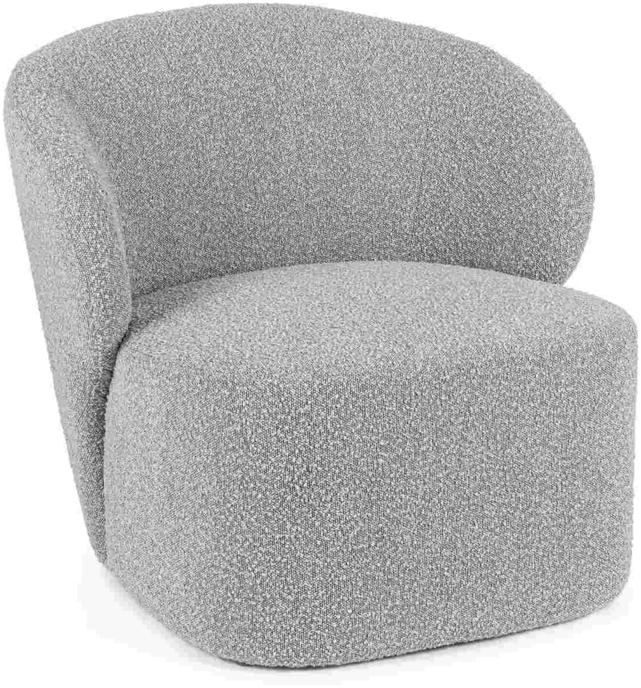 Sessel Babila aus Boucle-Stoff, Grau Bild 1