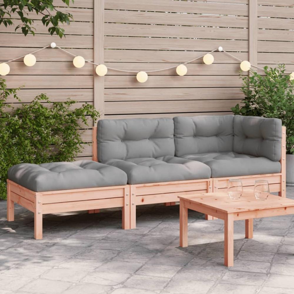 vidaXL Gartensofa mit Kissen und Hocker 2-Sitzer 838175 Bild 1