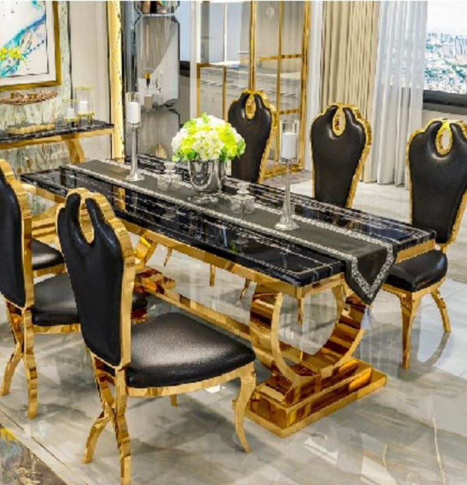 JVmoebel Esstisch Edelstahl Esstisch Esszimmer Moderne Wohnzimmer Küche Tische Design, Made in Europa Bild 1