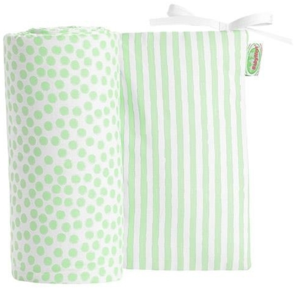 Odenwälder 4074 Wende Nestchen Dots/ Stripes Stripes Neon Mint Bild 1