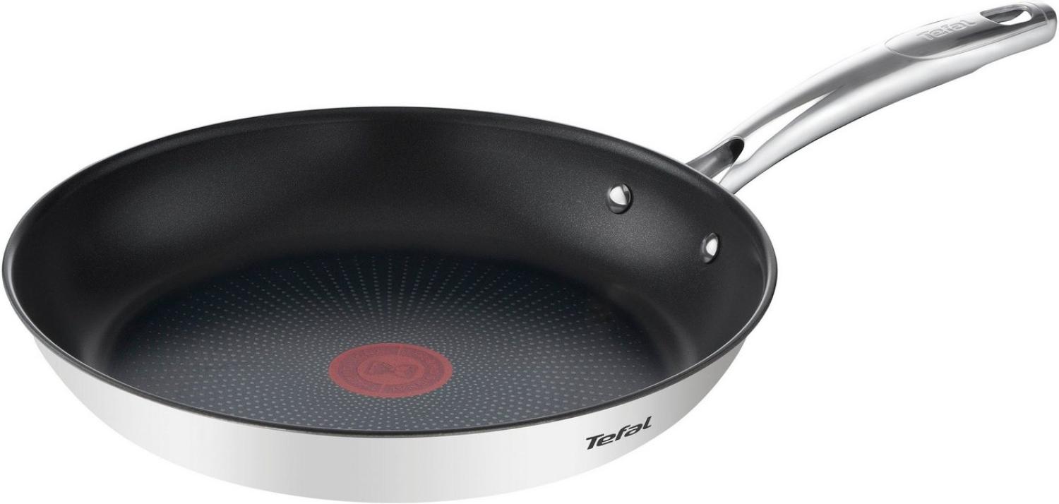 Tefal 'Duetto +' Bratpfanne mit Temperaturanzeiger, induktionsgeeignet Edelstahl silber, Ø 24 cm Bild 1