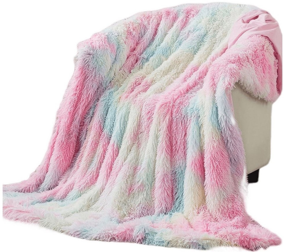 Überwurf Kuscheldecke Flauschig Decke 130x160cm,200x230cm,Weich Warme Wohndecke, ibettertec, Warm Sherpa Decke,Sofadecke, Überwurf für Mädchen und Kinder Bild 1