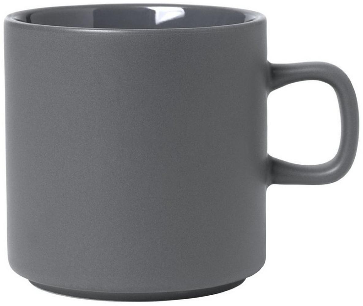 Blomus Pilar Tasse, Kaffeetasse, Henkelbecher, Becher, Keramik, Pewter, 250 ml, 63971 Bild 1