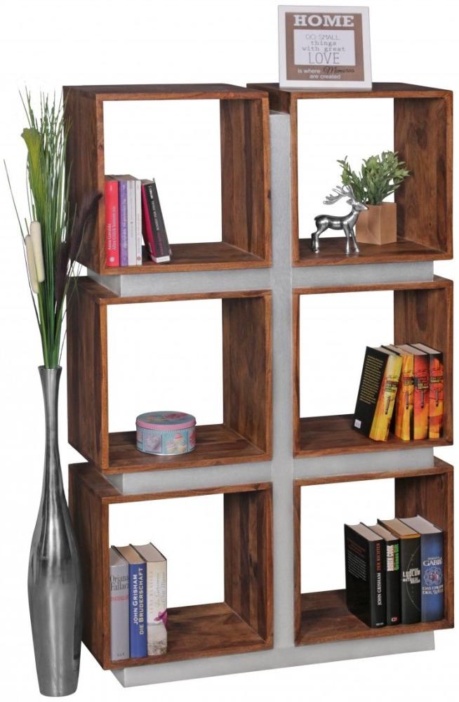 Bücherregal Regal Raumteiler NUKA 85x30x135 cm Holz Sheesham Landhaus Bild 1