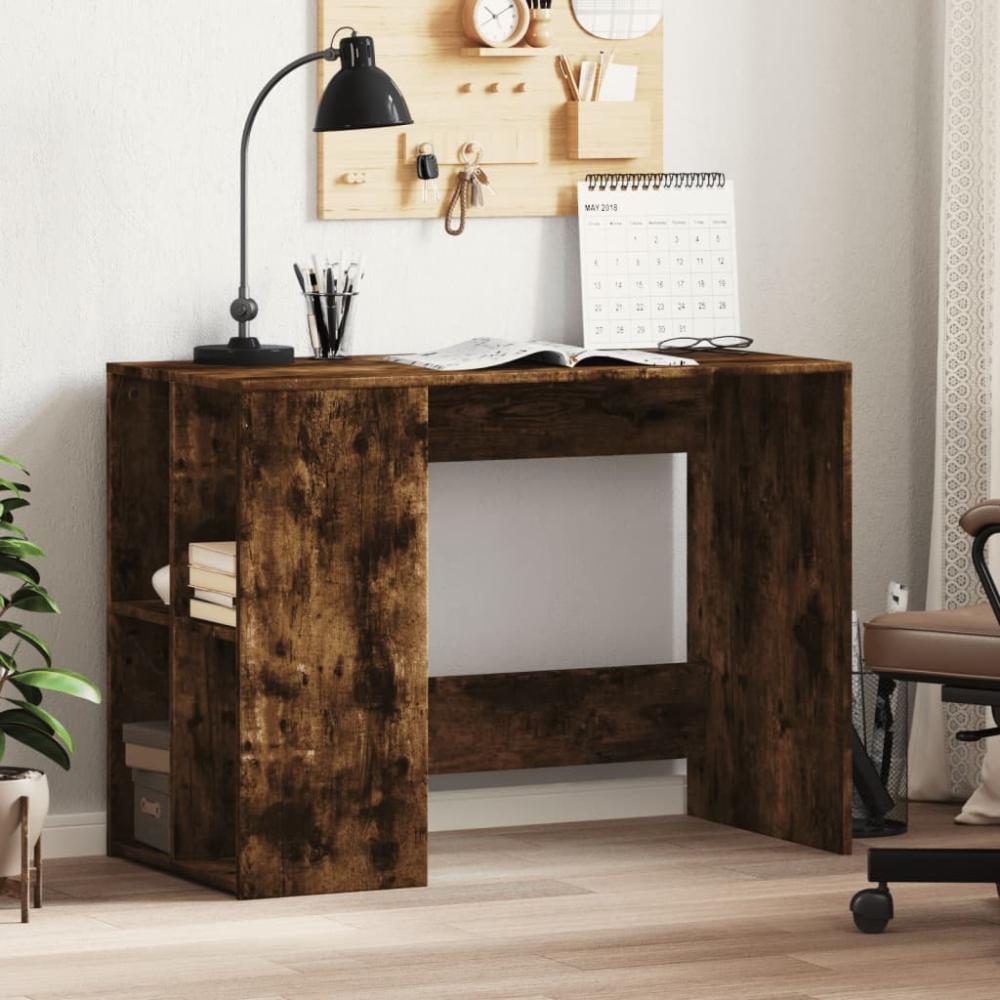 vidaXL Schreibtisch Räuchereiche 102x50x75 cm Holzwerkstoff 840545 Bild 1