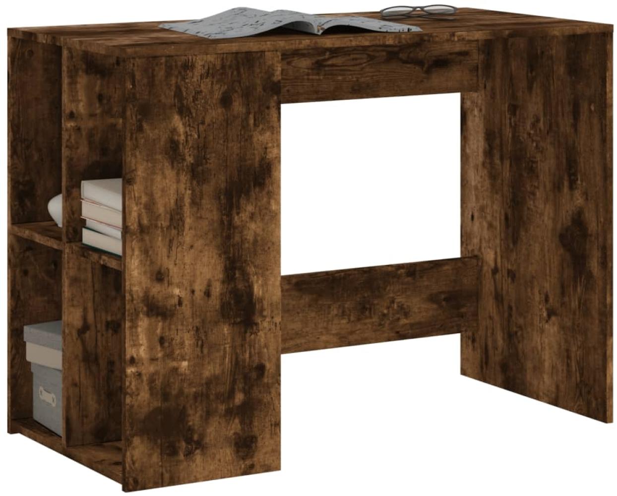 vidaXL Schreibtisch Räuchereiche 102x50x75 cm Holzwerkstoff 840545 Bild 1