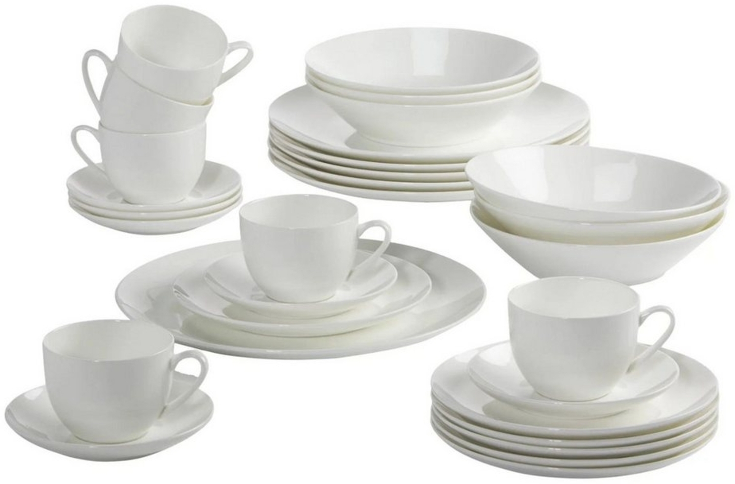 Maxwell & Williams BC1960 Kaffee- und Tafelset 30-tgl. CASHMERE RESORT coupe, Bone China Porzellan, in Geschenkbox Bild 1