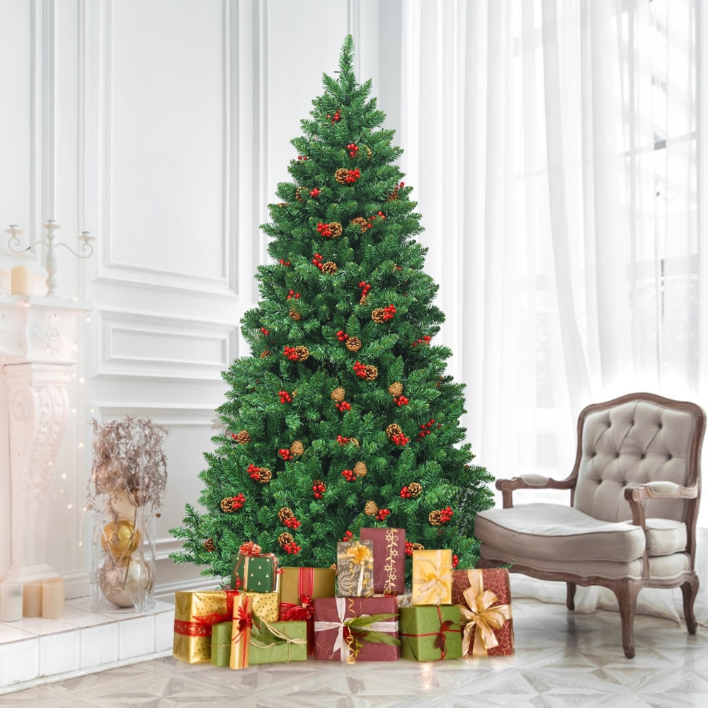 200cm künstlicher Weihnachtsbaum Tannenbaum Christbaummit 1100 Zweigen & Premium Kunstbaum grün Bild 1