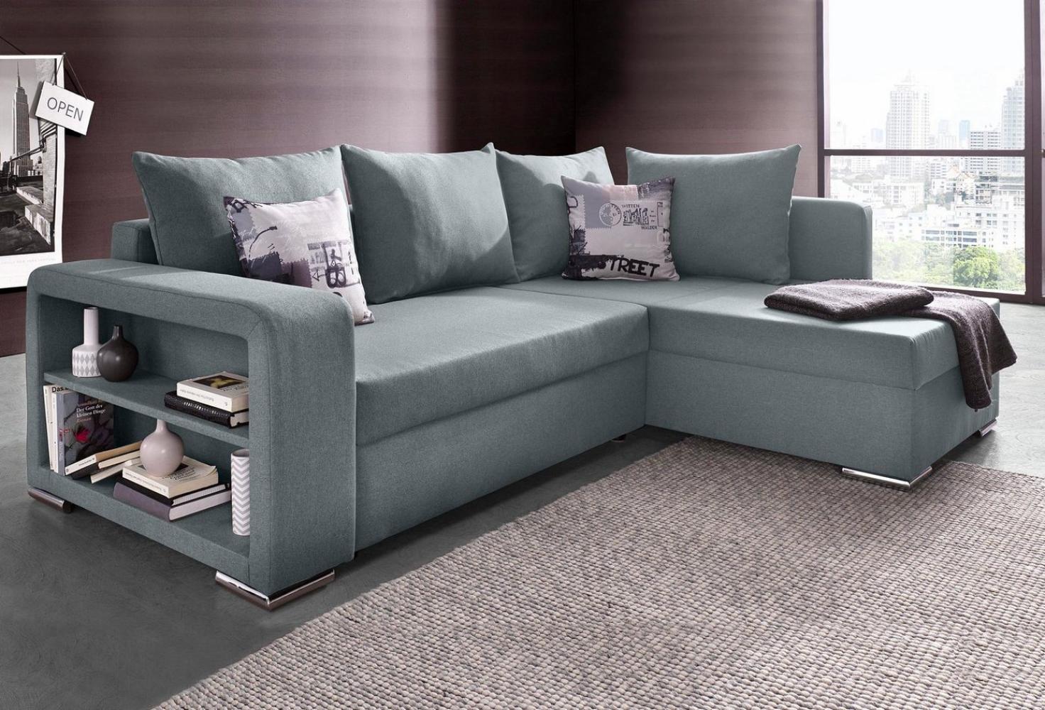 COLLECTION AB Ecksofa John L-Form, mit Bettfunktion, Bettkasten und integriertem Regal Bild 1