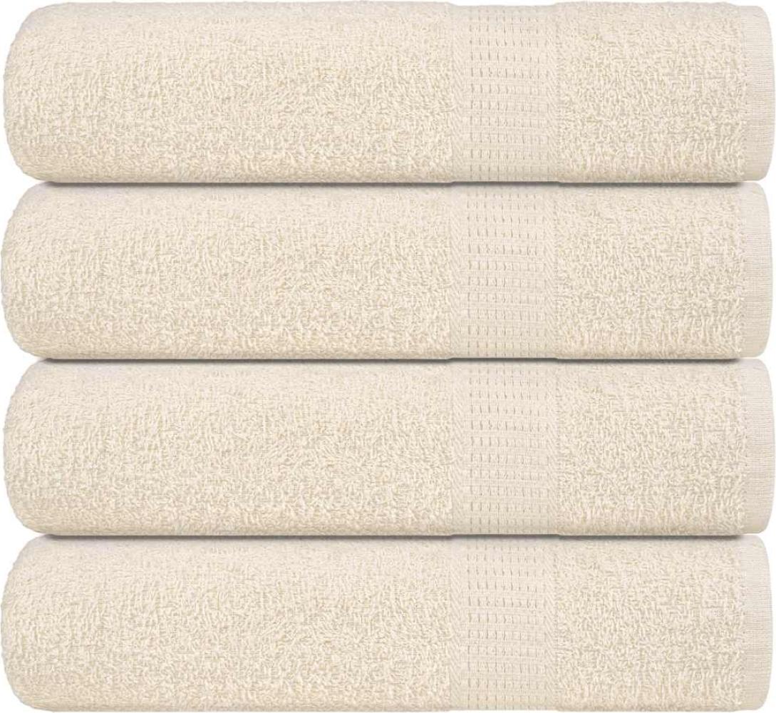 vidaXL Handtücher 4 Stk. Creme 50x100 cm 360 g/m² 100% Baumwolle 136999 Bild 1