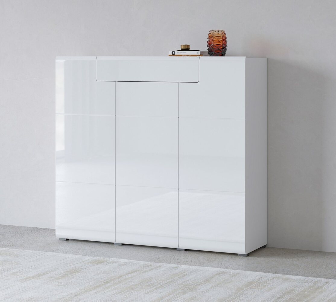 INOSIGN Highboard Toledo,Breite 147,5 cm,trendige Hochkommode mit 3 Türen 1SK, Hochschrank mit viel Stauraum, stylische Hochglanzfronten Bild 1