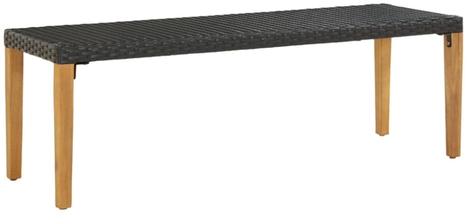 vidaXL Gartenbank 80 cm Poly Rattan Schwarz 46486 Bild 1