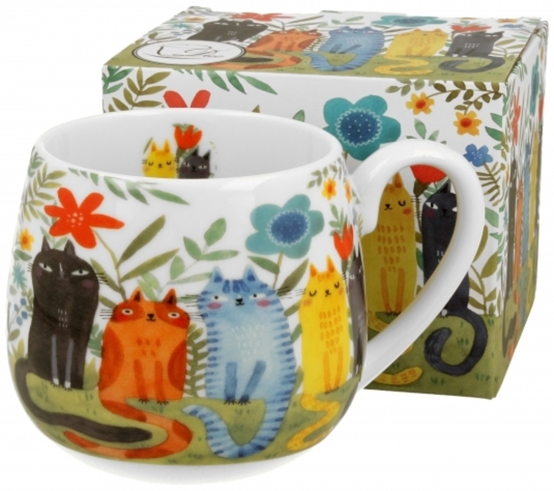 DUO ANIMALS Fassbecher 430 ml CAT'S WORLD – GARDEN FELINES New Bone China Porzellan Bild 1