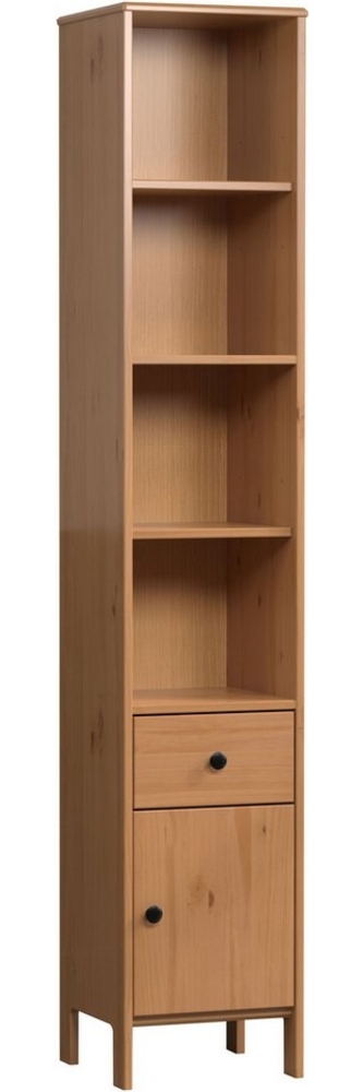 welltime Hochschrank Kall (1-St) Badschrank aus Kiefer-Massivholz mit Schublade - (B/T/H) 35/33/188 cm Bild 1