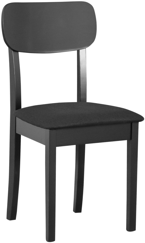 Selsey 'Noeles' Esszimmerstuhl mit Polstersitz, Schwarz Bild 1