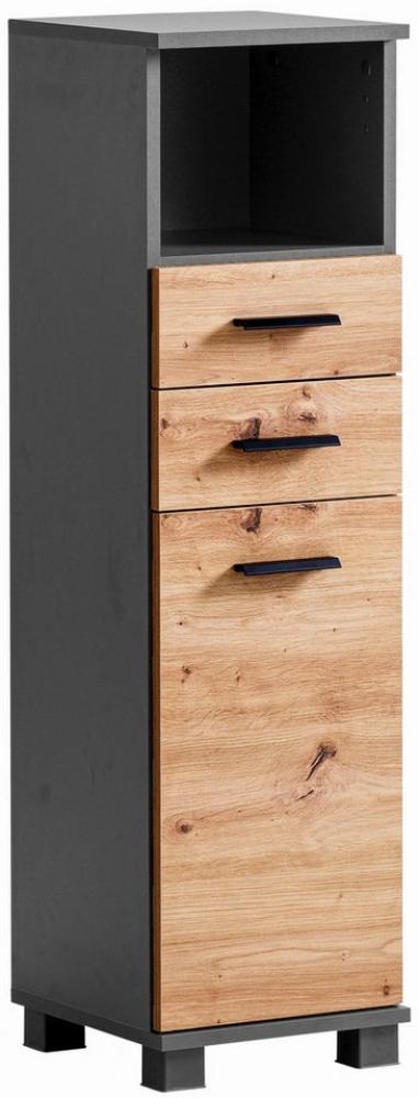 Schildmeyer Palermo Highboard 157644, Anthrazit/Artisan Eiche Dekor, 30,3 x 32,6 x 110,5 cm Bild 1