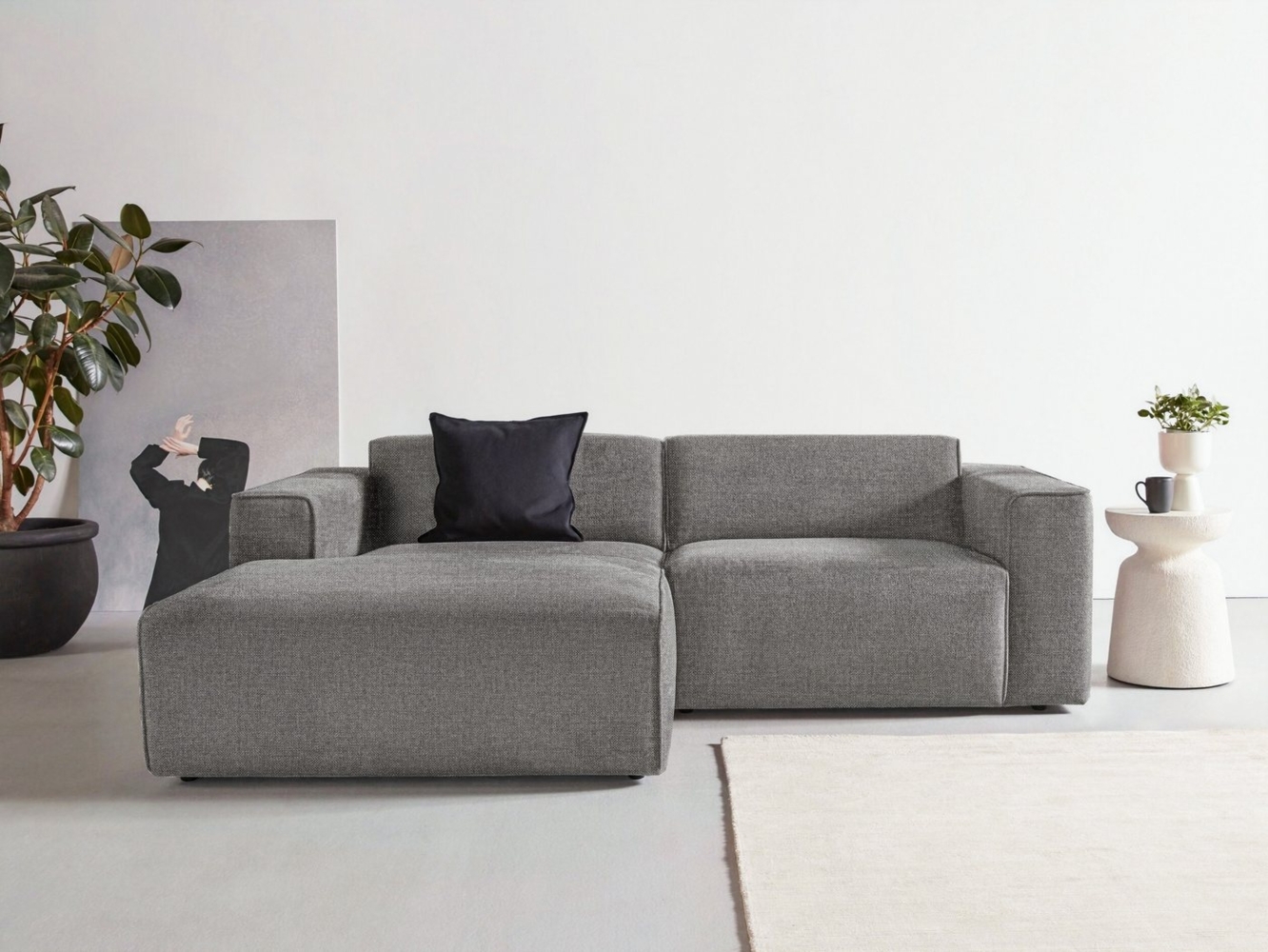 andas Ecksofa Noord, mit Kedernaht, Breite 234 cm, Cord, Struktur, Webstoff Bild 1