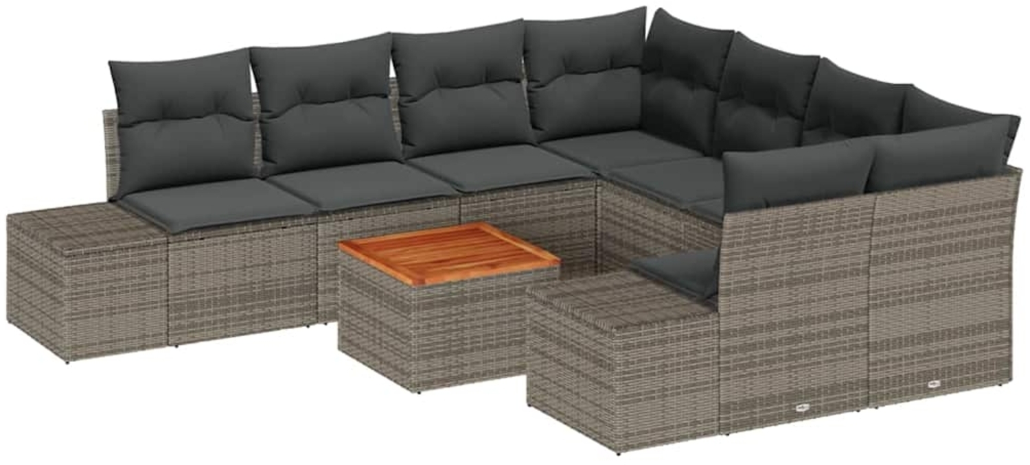 vidaXL Garten-Sofa-Set 9 pcs Grau 3356606 Bild 1