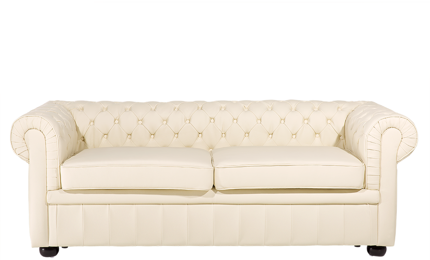 Sofa Leder creme CHESTERFIELD Bild 1