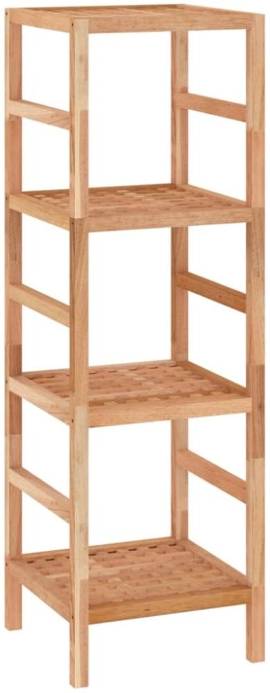 vidaXL Badregal, Massivholz Nussbaum natur, 35,5 x 35,5 x 112,5 cm Bild 1