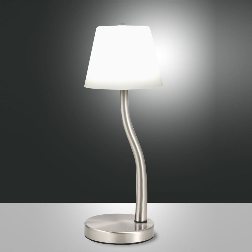 Fabas Luce 3703-30-178 Tischleuchte Ibla nickel satiniert dimmbar Bild 1