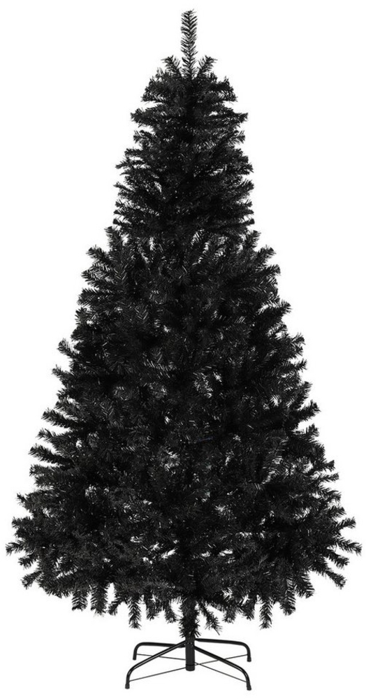 Salcar Künstlicher Weihnachtsbaum Schwarzer Weihnachtsbaum Künstlich Tannenbaum mit Ständer Schwarz, Edeltanne, 180 cm mit 735 Spitzen, Zusammenklappbares Pop-up Aufzubauen Bild 1