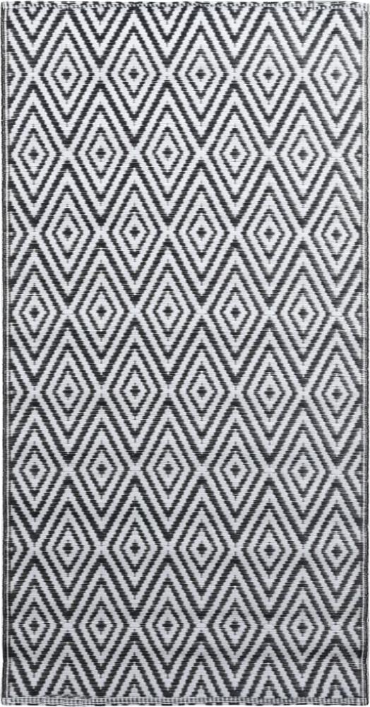 vidaXL Outdoor-Teppich ARAKIL Weiß und Schwarz 120x180 cm PP 310429 Bild 1