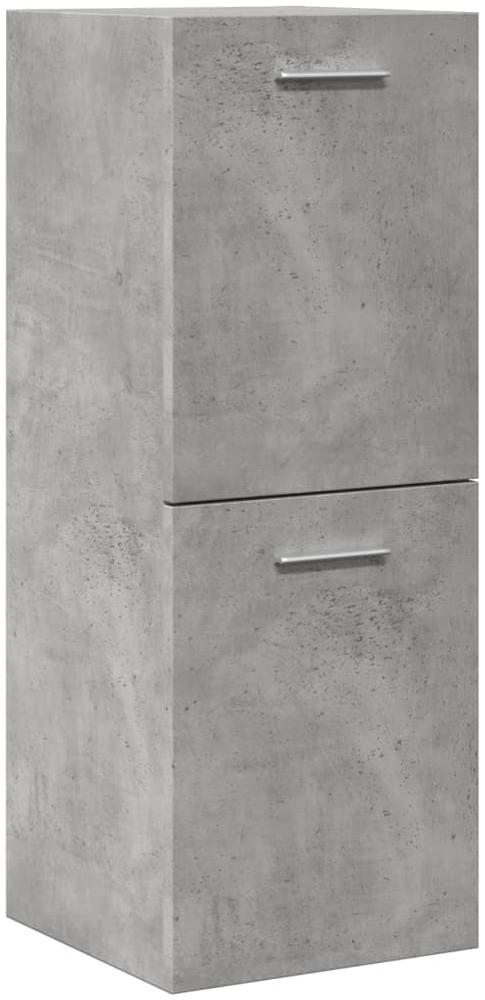 vidaXL Bad-Hängeschrank Betongrau 30x30x80 cm Holzwerkstoff 856217 Bild 1