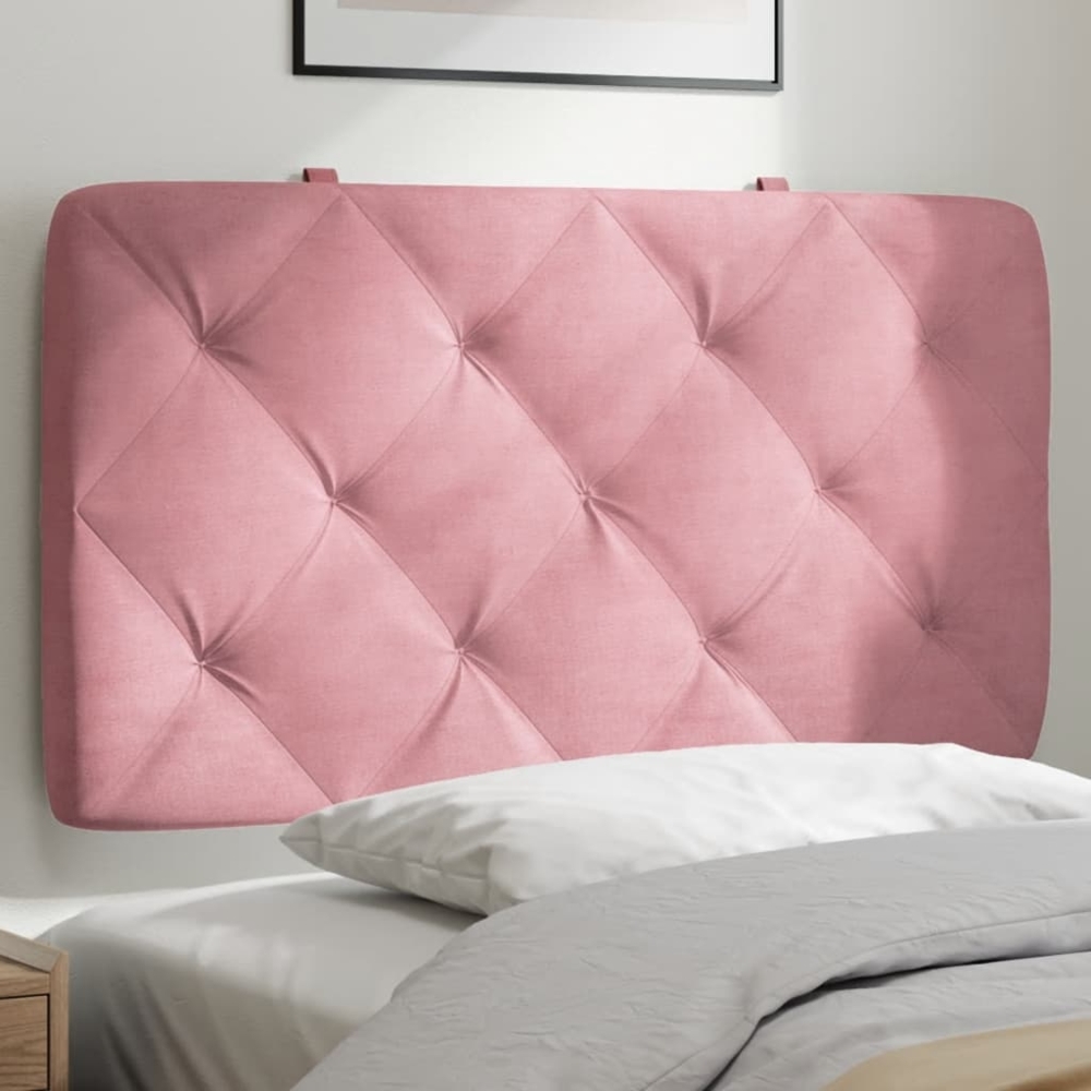 vidaXL Kopfteil-Kissen Rosa 80 cm Samt 374707 Bild 1