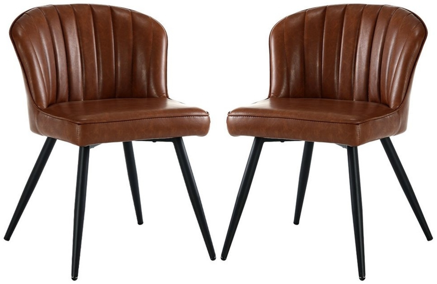 WAHSON OFFICE CHAIRS Esszimmerstuhl 2er Set, Gebogene Linie Rückenlehne, Küchenstuhl mit goldenem Fuß (2 St) Bild 1
