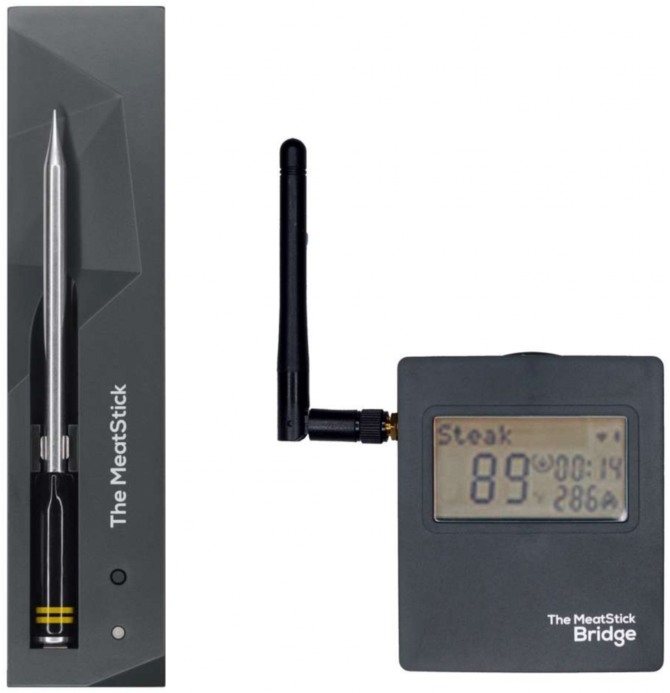 The MeatStick BR661 SET 3 WiFi Bridge 1 mit Ladegerät und Tasche Kabelloses BBQ Grillthermometer Bild 1