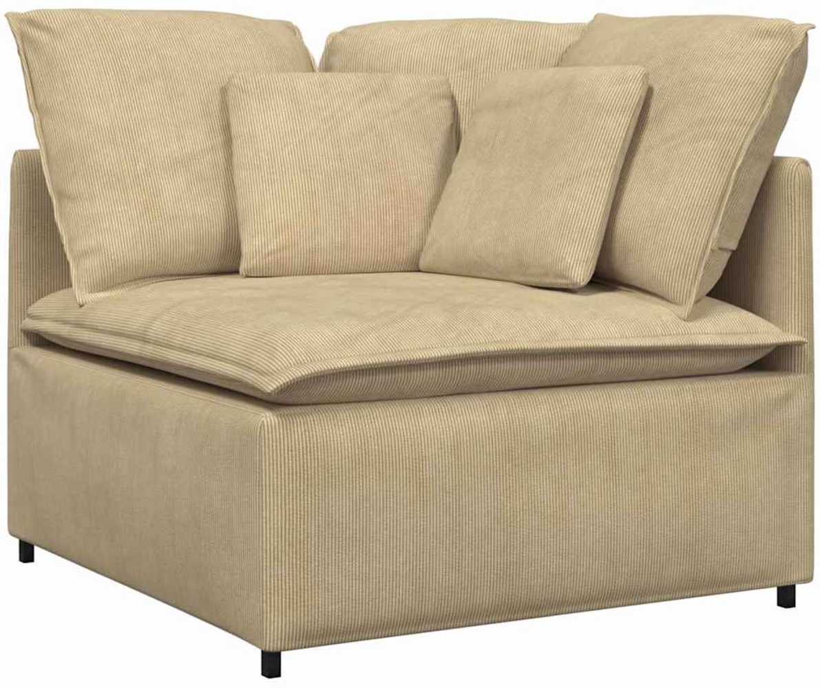 vidaXL Modulares Sofa Eckmodul mit Kissen Graugrün 100 cm 4104471 Bild 1