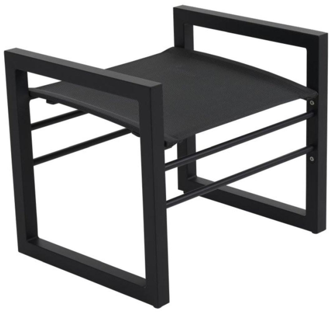 Gartenhocker Vevi aus Aluminium, Schwarz, 56 x 45 x 48 cm Bild 1