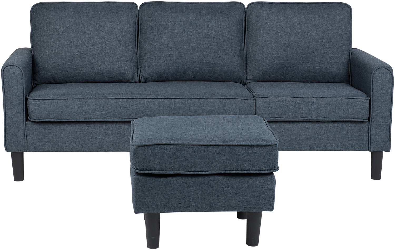 3-Sitzer Sofa Polsterbezug mit Ottomane dunkelgrau AVESTA Bild 1