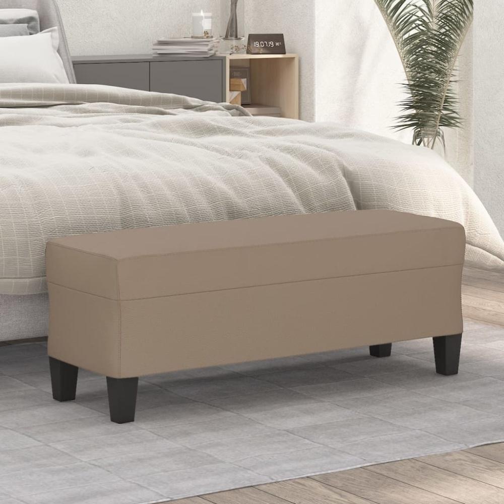 vidaXL Sitzbank Cappuccino-Braun 100 x 35 x 41 cm Kunstleder [349464] Bild 1