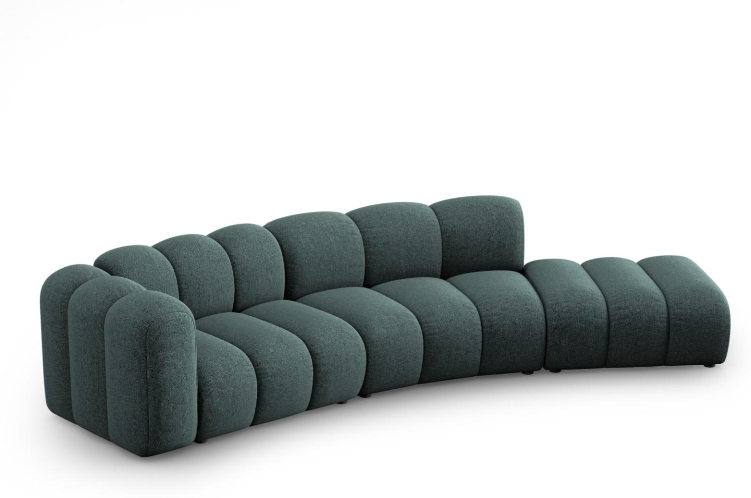 Micadoni Modulares Sofa Lupine 5-Sitzer Rechts Chenille Petrol Bild 1