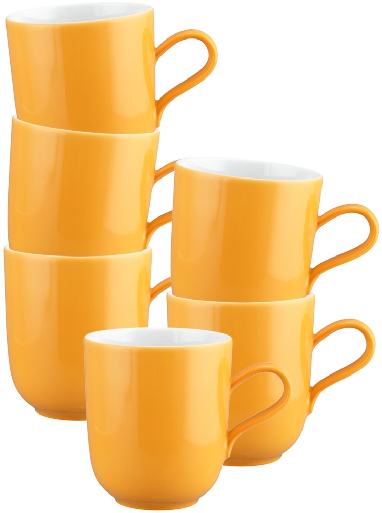 Seltmann Weiden Liberty Pure Colors Henkelbecher 400 ml 6er Set - Mango Orange Bild 1