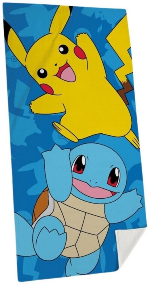 Pokémon Kinderhandtuch Baumwoll-Strandtuch Farbenfrohes Poolhandtuch, 70cm x 140cm Bild 1