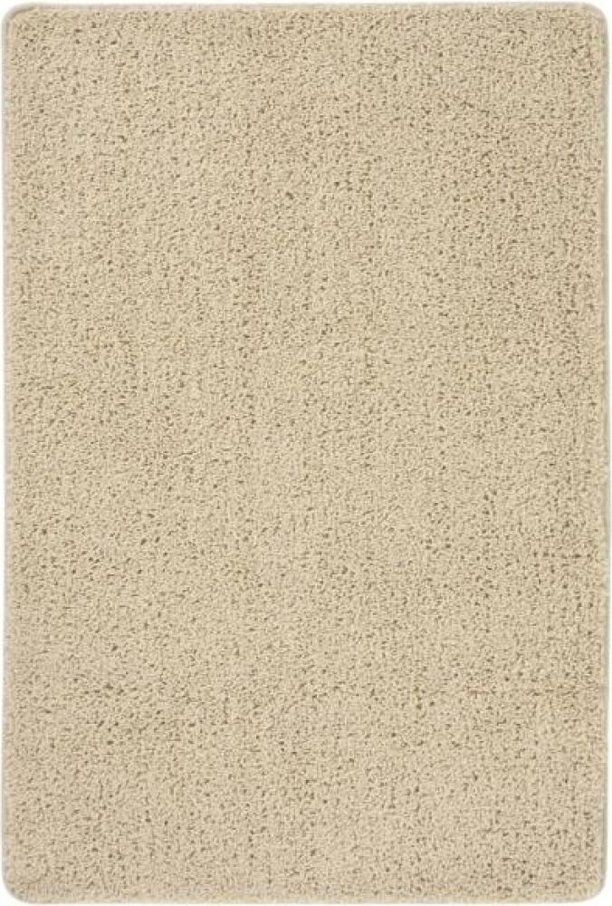 vidaXL Shaggy-Teppich Creme 140x200 cm Rutschfest 340389 Bild 1